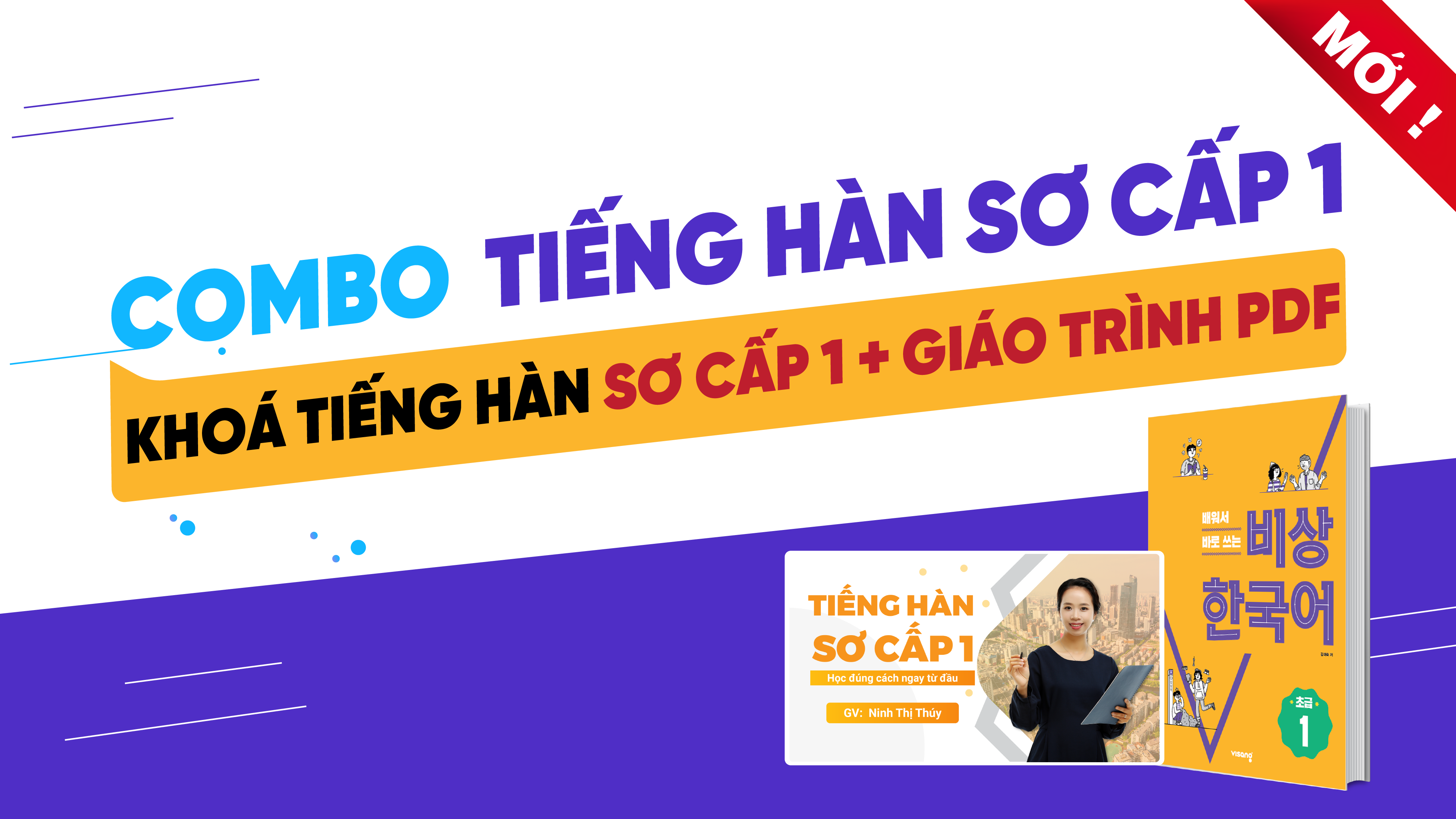 [NEW] COMBO Tiếng Hàn Sơ cấp 1 + PDF GT Sơ cấp 1